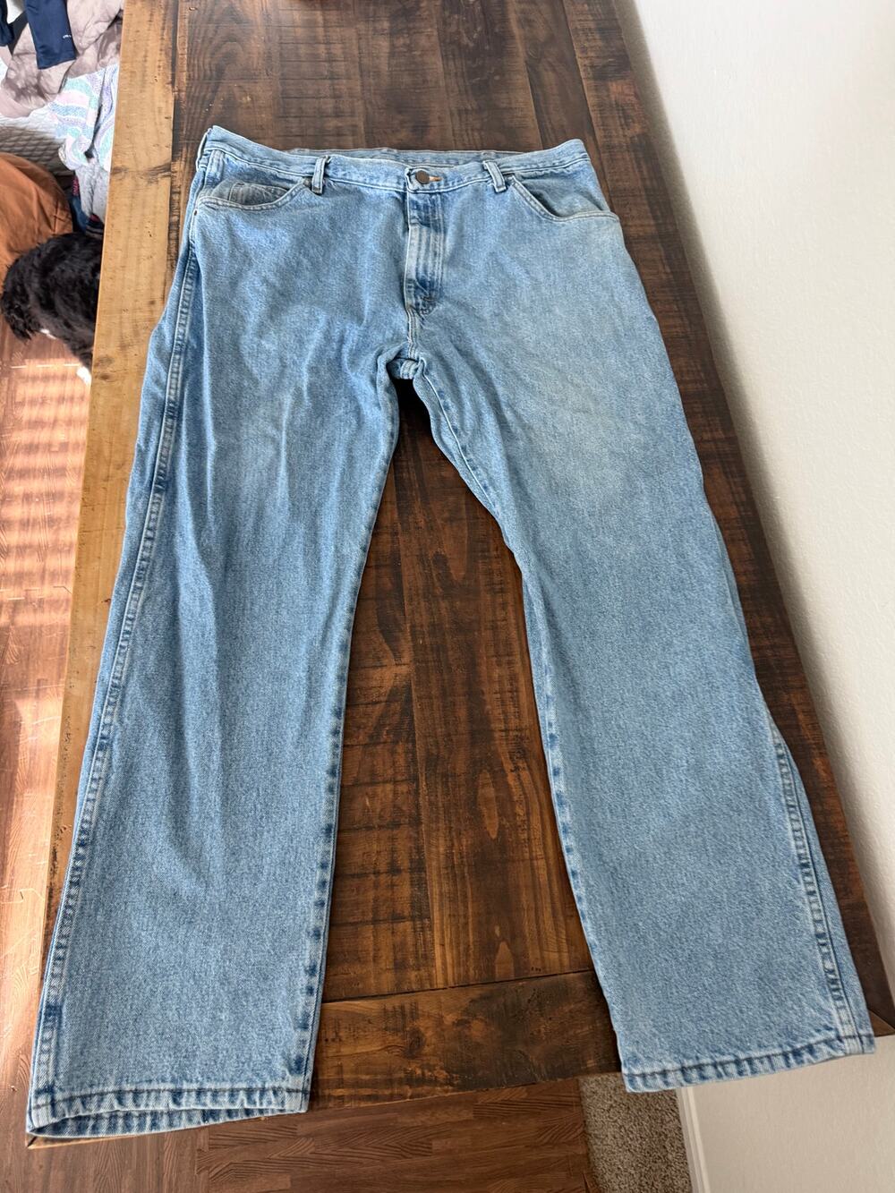 Wrangler Men’s Jeans 40x30 Regular Fit Light Wash 100% Cotton Denim